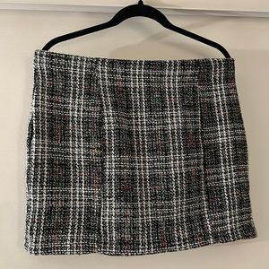 Tweed Rainbow Black and White Skirt